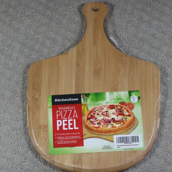 NEW IN PACKAGE - Kitchen Zone Bamboo Pizza Peel 12"x11" - Picture 1 of 6